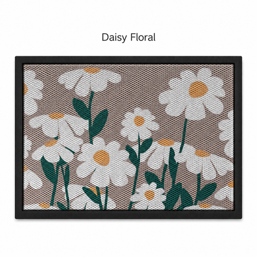 2-Pack Nylon Filament Door Mats with Non-Slip Rubber Backing Customizable Entryway Rugs