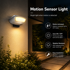 2-Pack All-Metal Solar Motion Sensor Wall Lights – IP65 Outdoor LED Lights