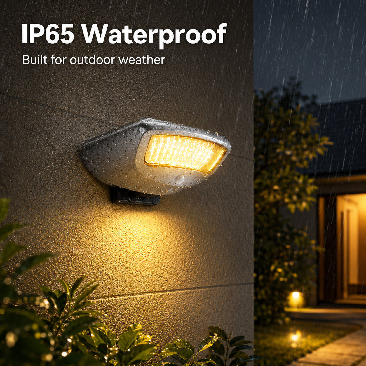 2-Pack All-Metal Solar Motion Sensor Wall Lights – IP65 Outdoor LED Lights