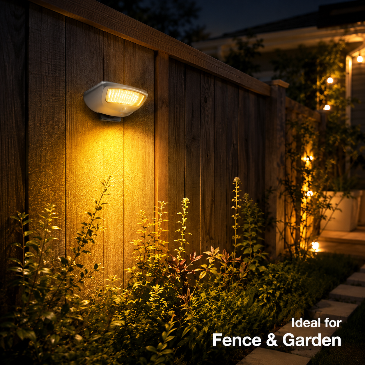 2-Pack All-Metal Solar Motion Sensor Wall Lights – IP65 Outdoor LED Lights