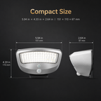2-Pack All-Metal Solar Motion Sensor Wall Lights – IP65 Outdoor LED Lights