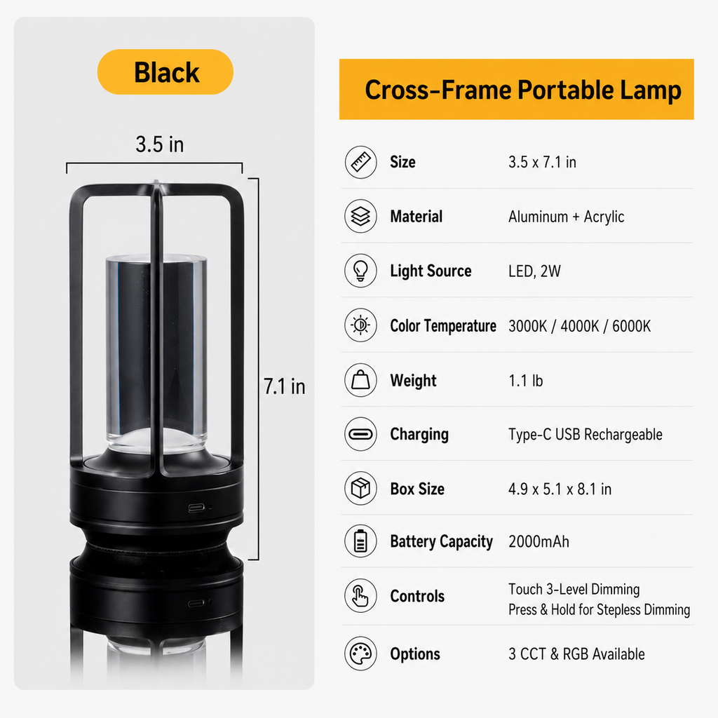 Rechargeable LED Camping Lantern – Poolside Decorative Table Lamp & Night Light