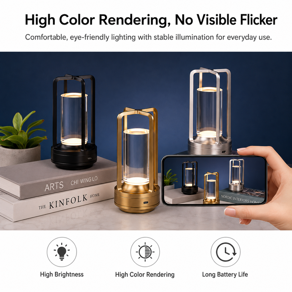 Rechargeable LED Camping Lantern – Poolside Decorative Table Lamp & Night Light