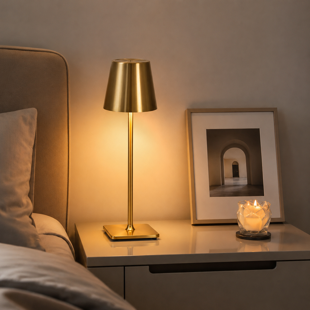 Rechargeable Cordless Table Lamp with Touch Dimming, Portable Camping Light for Poolside, Patio Decor and Night Light