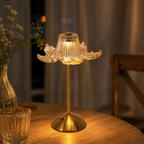 Rechargeable Amber Glass Table Lamp – Touch Dimmable 3-CCT Night Light for Bedroom, Bar & Poolside Decor
