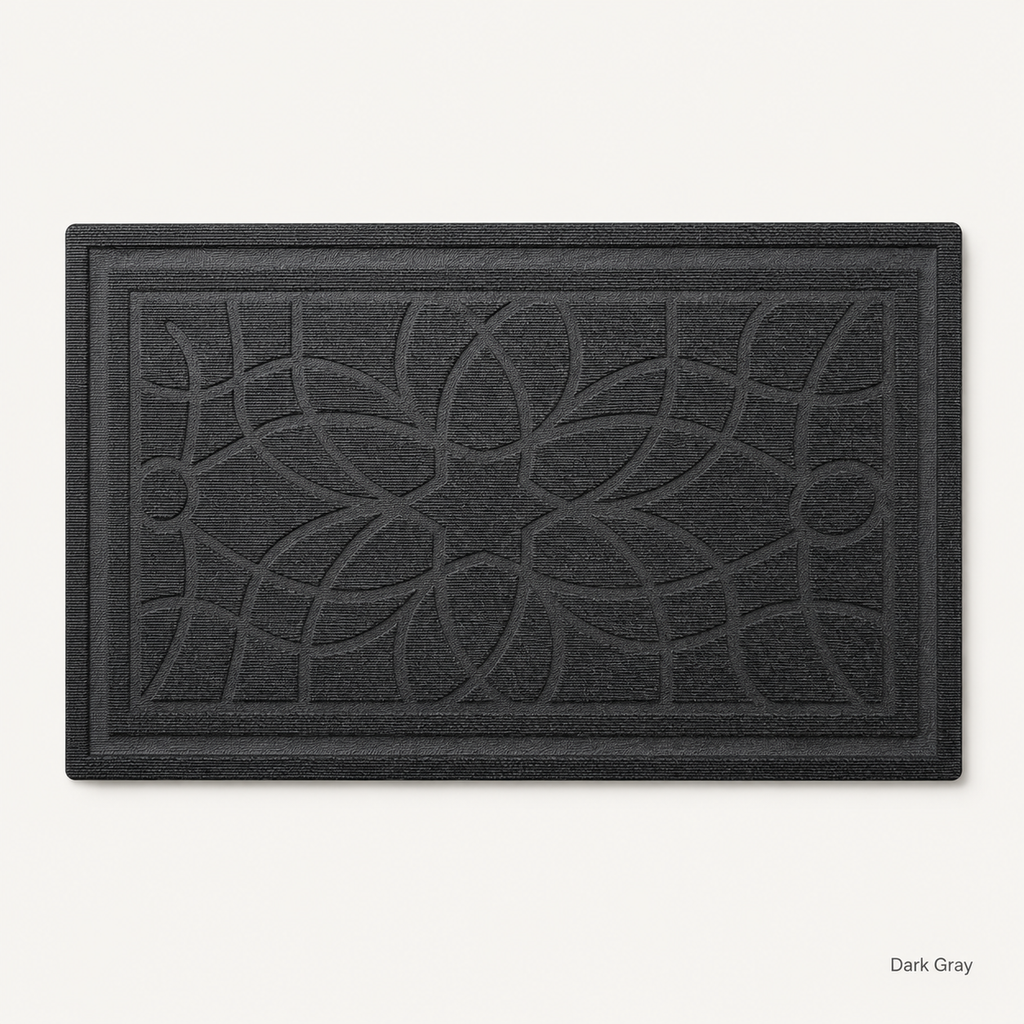 Customizable 2-Pack Polypropylene Door Mats with Rubber Backing Non-Slip Washable Entryway Rugs
