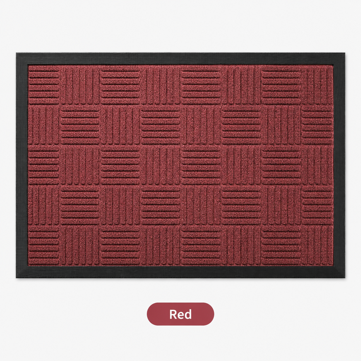 2-Pack Polypropylene Door Mats with Non-Slip Rubber Backing | Washable Entryway Rugs