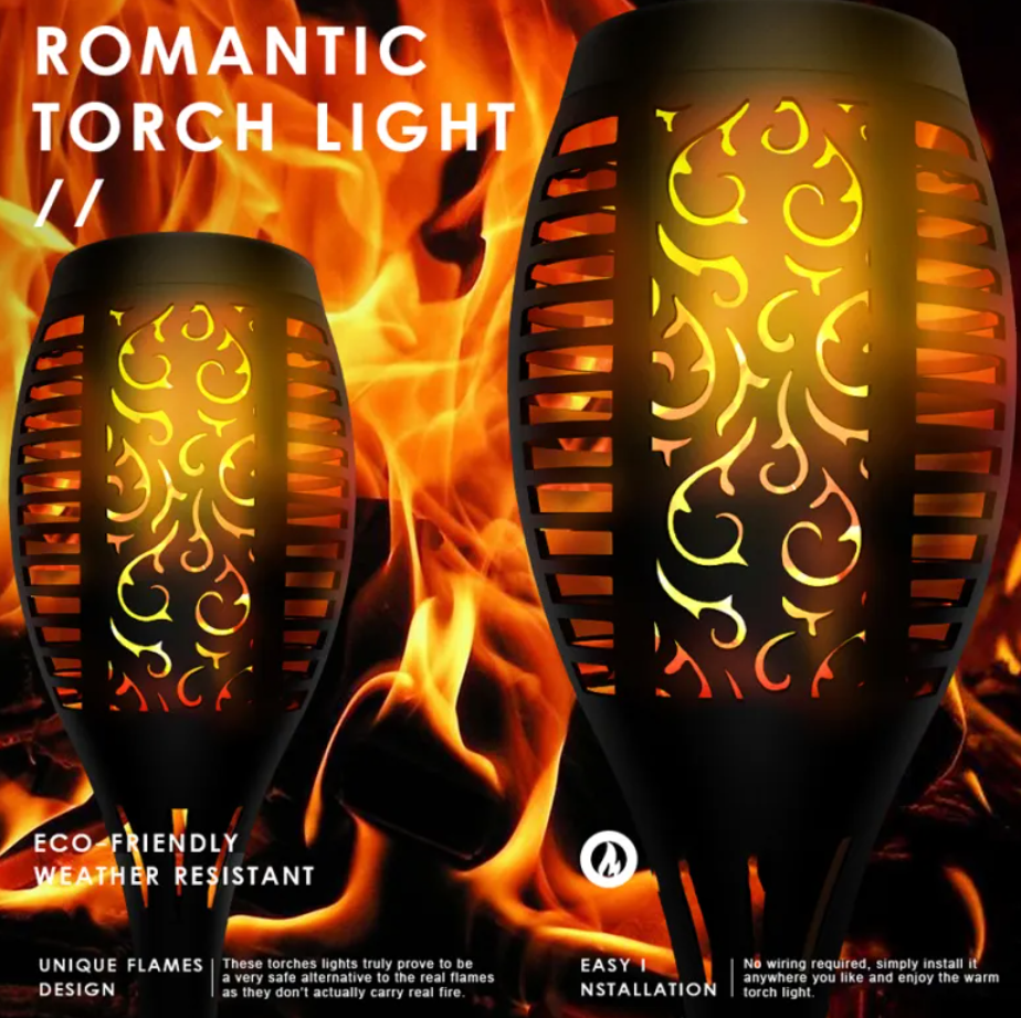 Solar Flame Torch Garden Light