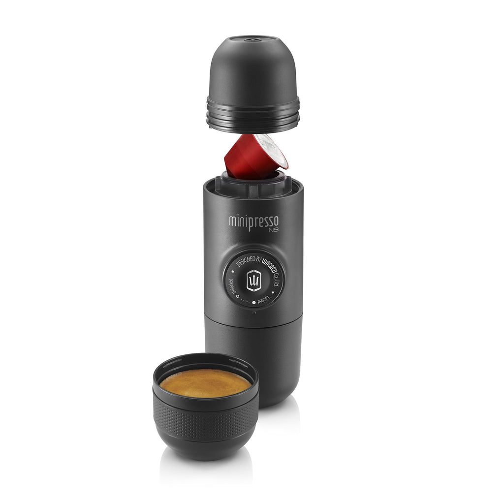 WACACO Minipresso NS Portable Espresso Machine Compatible Original NS Capsules Travel Coffee Maker Manually Operated from Piston Action