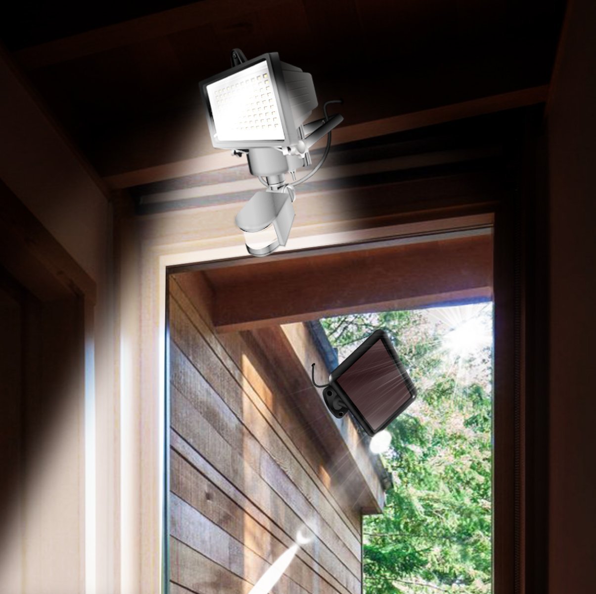 90LED Waterproof Solar Infrared Motion Sensor Wall Light